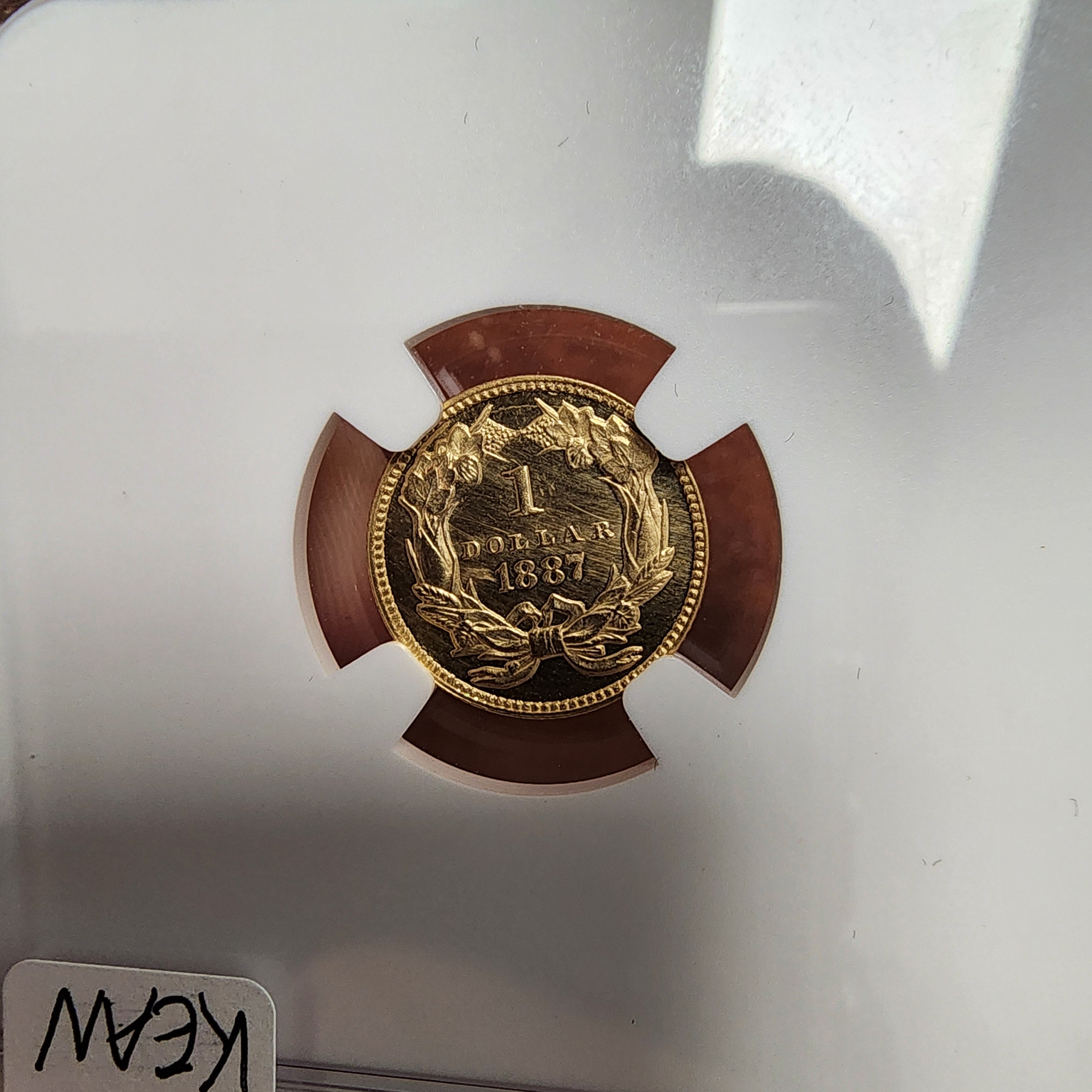 1887 G$1 PF60 Cameo Proof