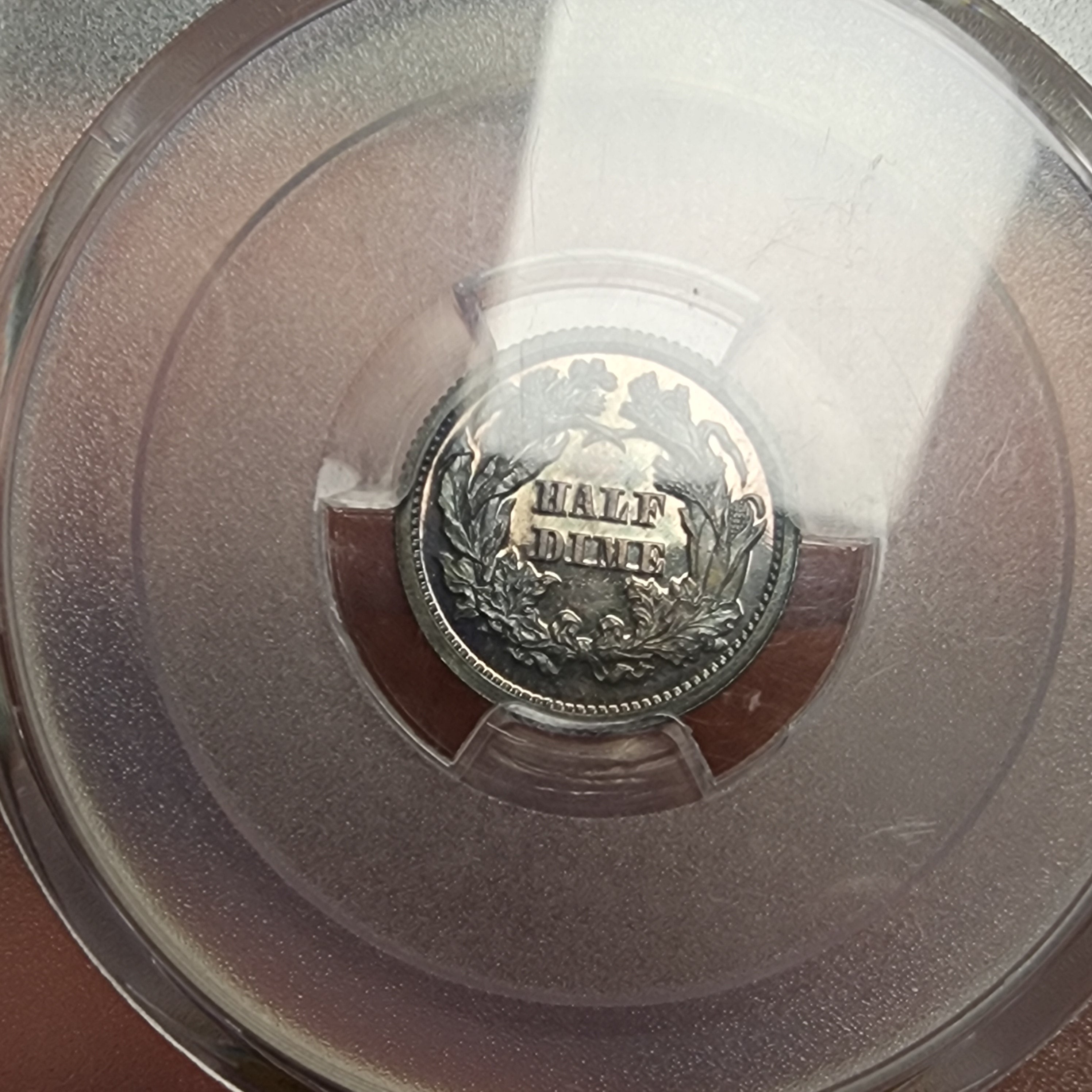 1871 H10C PR63 Toned Seated Half Dime PCGS