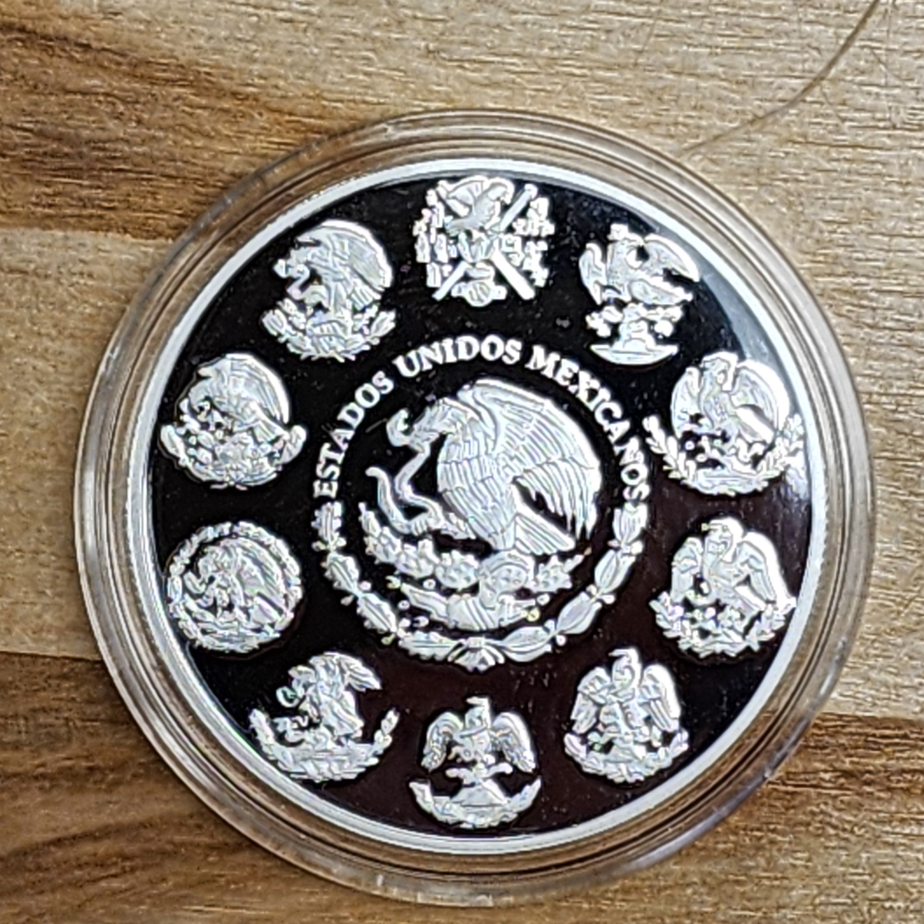 PROOF 2024 Mo Mexico Libertad 1 Onza Plata Pura, Original Capsule, Mtg 18,500 🇲🇽