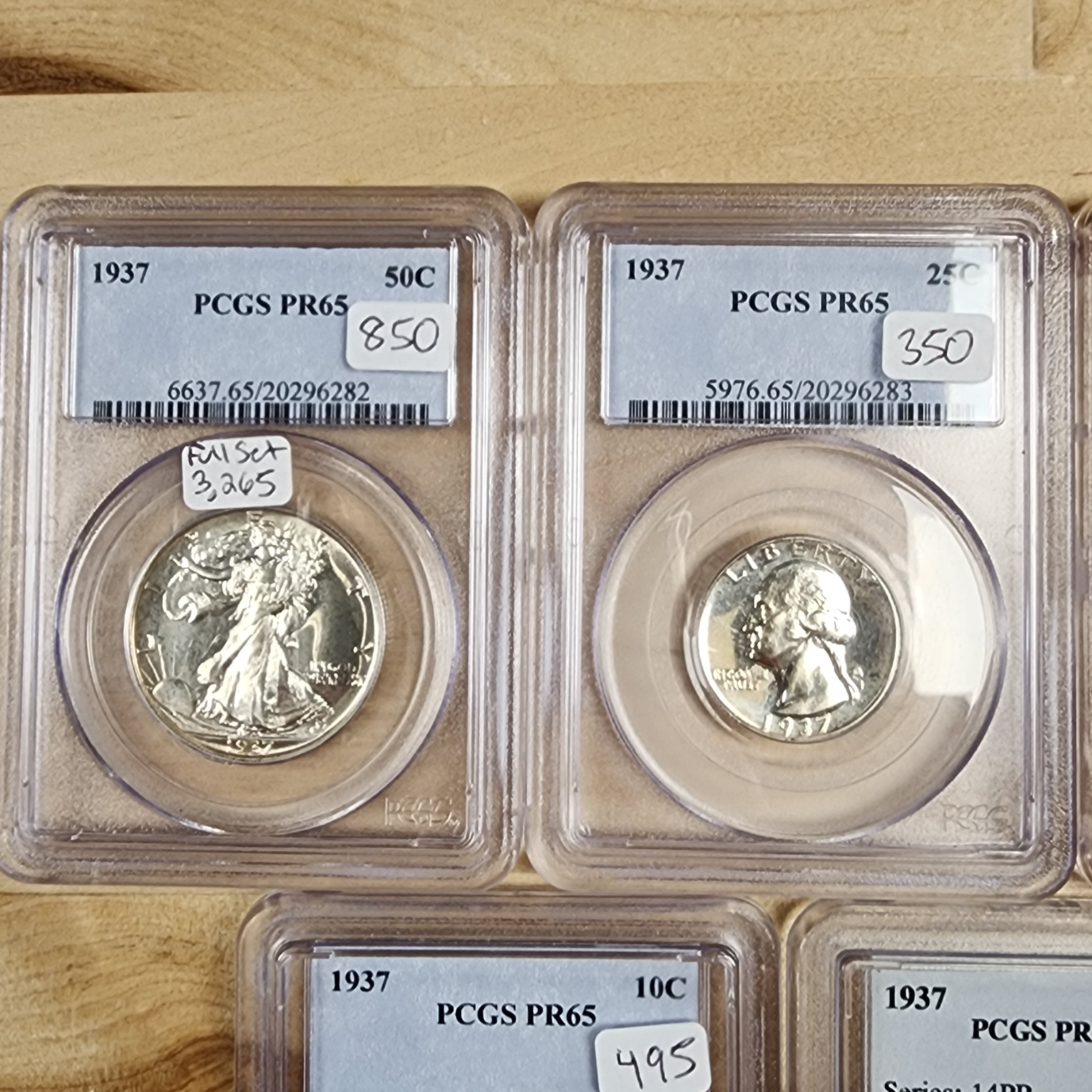 1937 Proof Set PCGS Graded