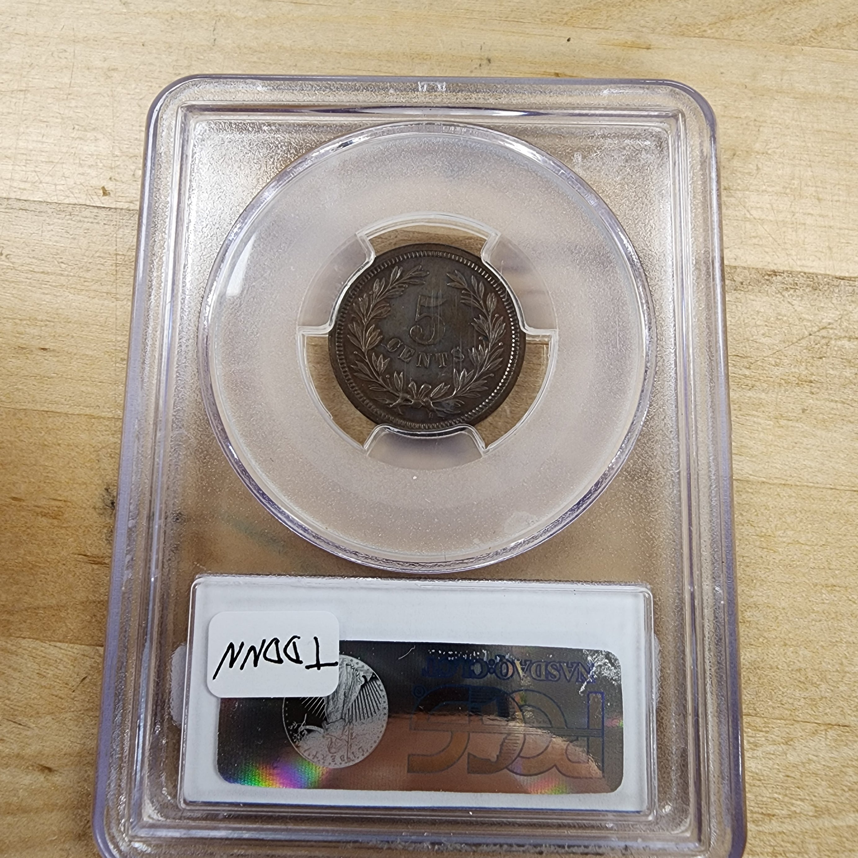 1871 5C J-1054 Pattern PR63BN PCGS 1 of 22