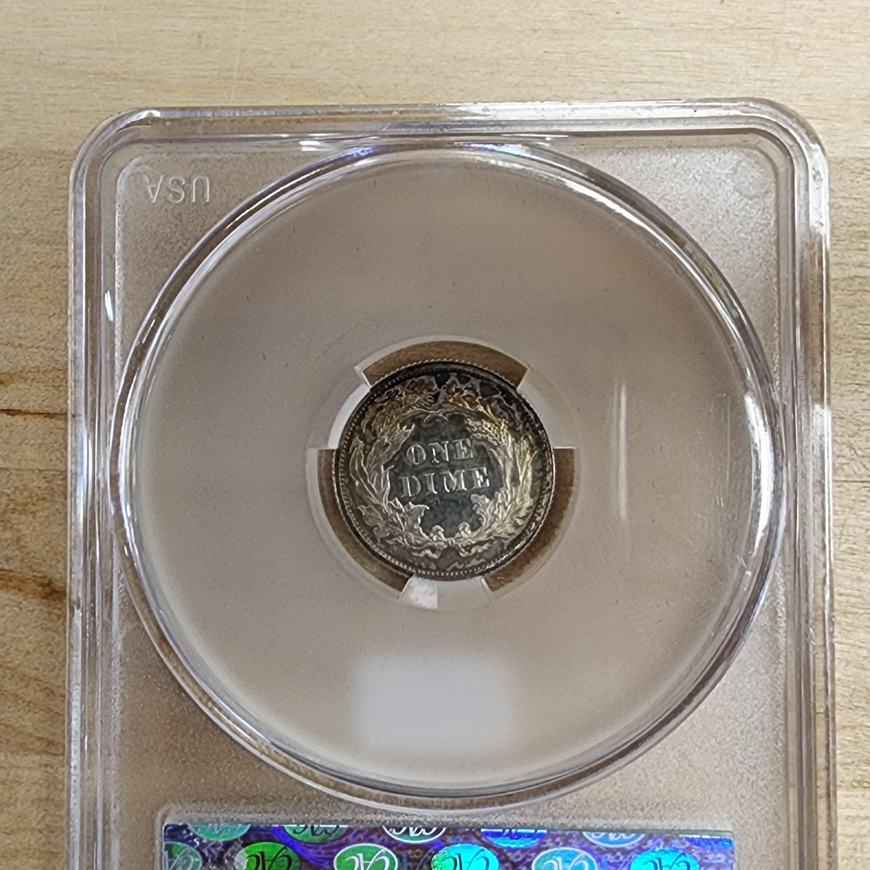 1882 10C PR64 CACG Toned